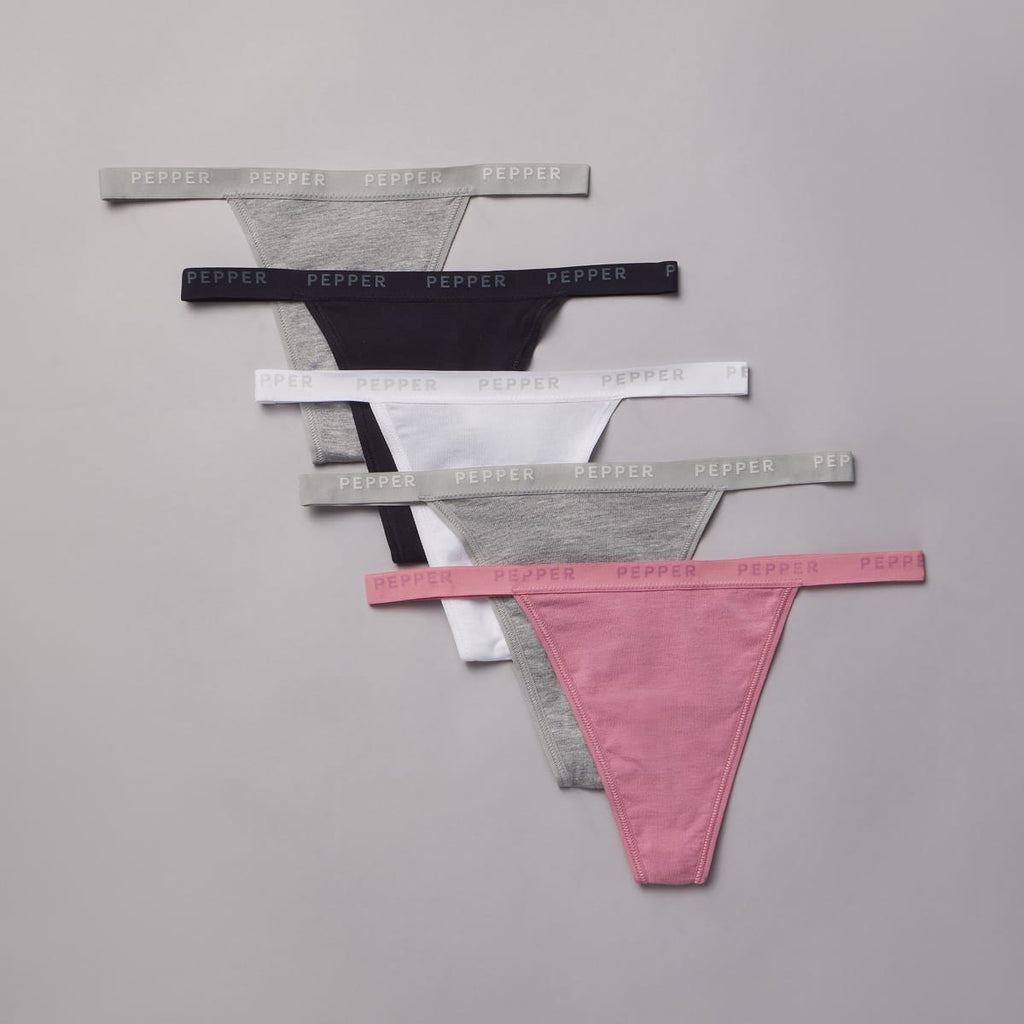 Supima® Cotton String Thong Lilas