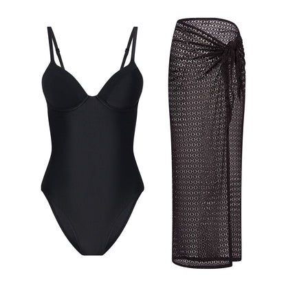 One-Piece Swimsuit + Maxi Skirt Bundle