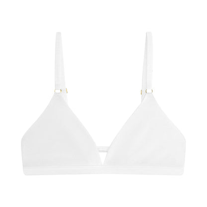 Supima® Cotton Wirefree Bra White