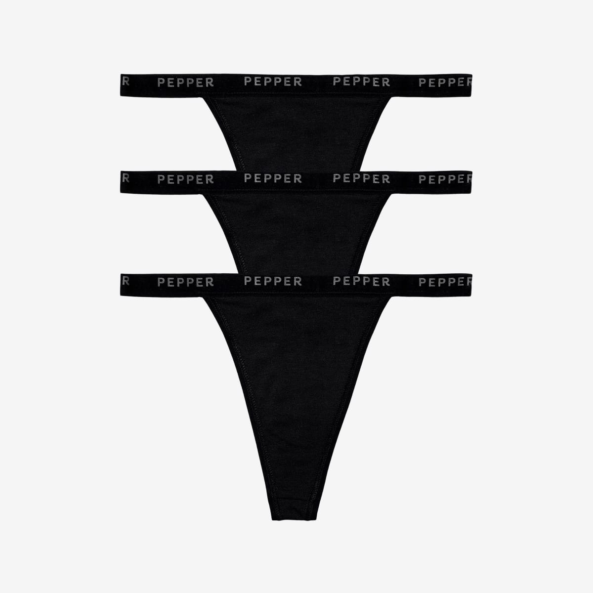 Supima® Cotton String Thong 3 Pack Black